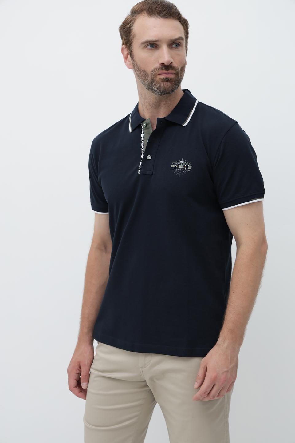 Поло Granchio с логотипом тёмно-синее