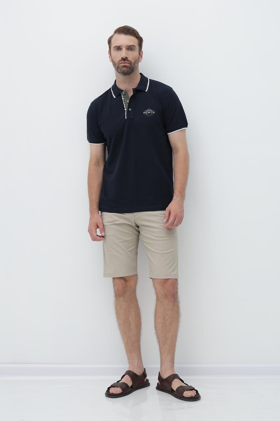 Поло Granchio с логотипом тёмно-синее