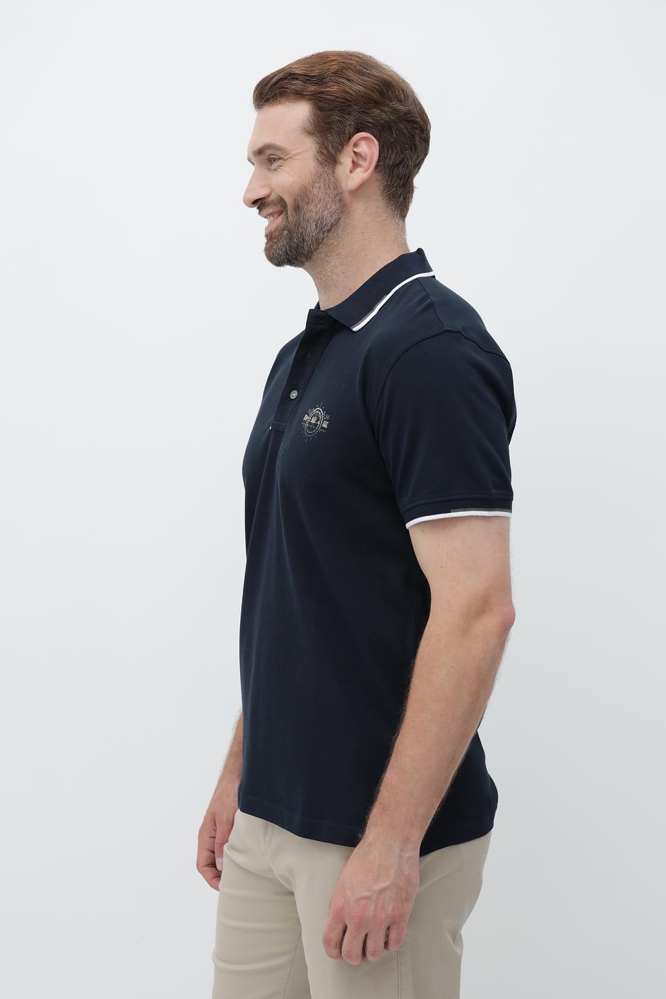 Поло Granchio с логотипом тёмно-синее