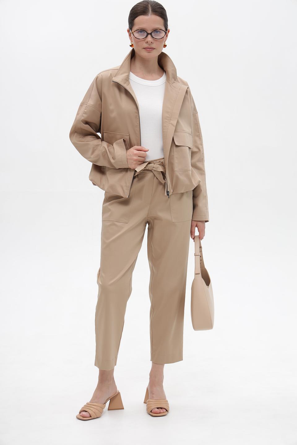 Брюки Betty and Co с поясом бежевые