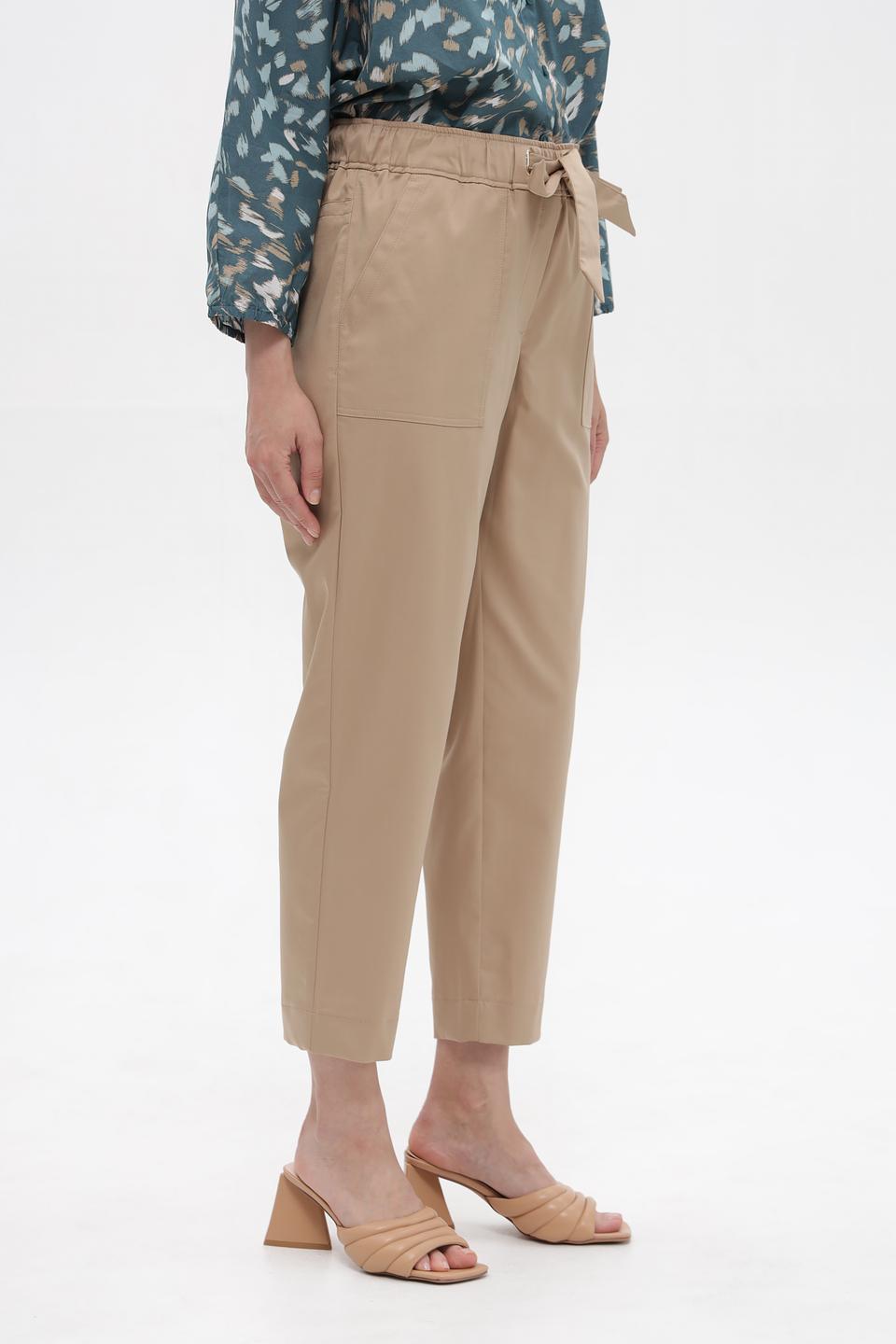 Брюки Betty and Co с поясом бежевые