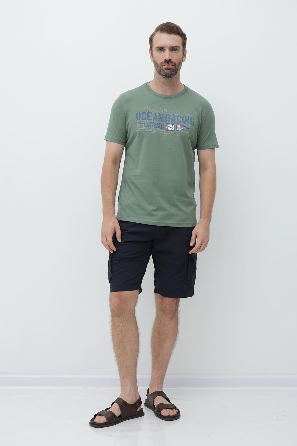 Футболка Sea Barrier хаки с принтом