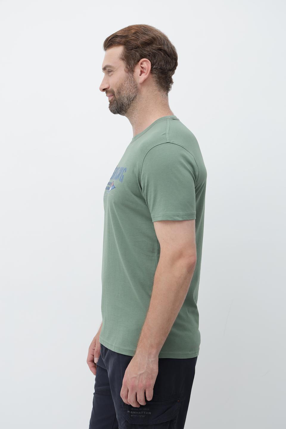 Футболка Sea Barrier хаки с принтом