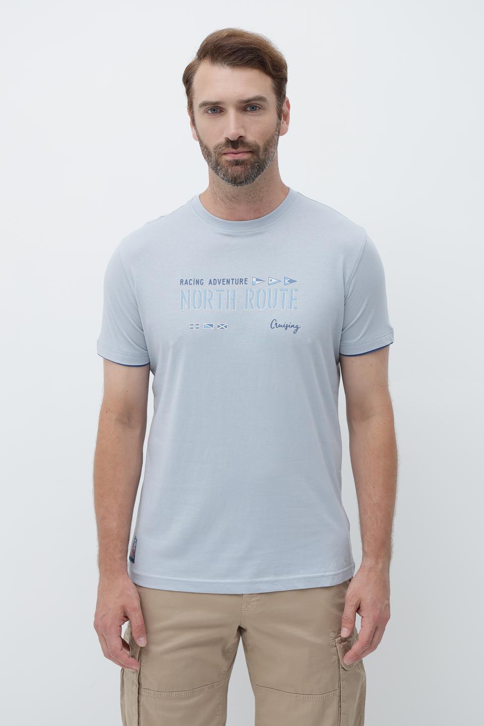 Футболка Sea Barrier с принтом голубой