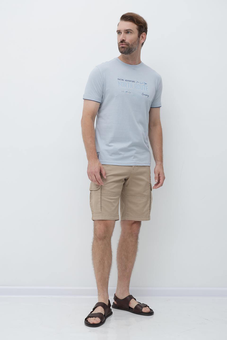 Футболка Sea Barrier с принтом голубой