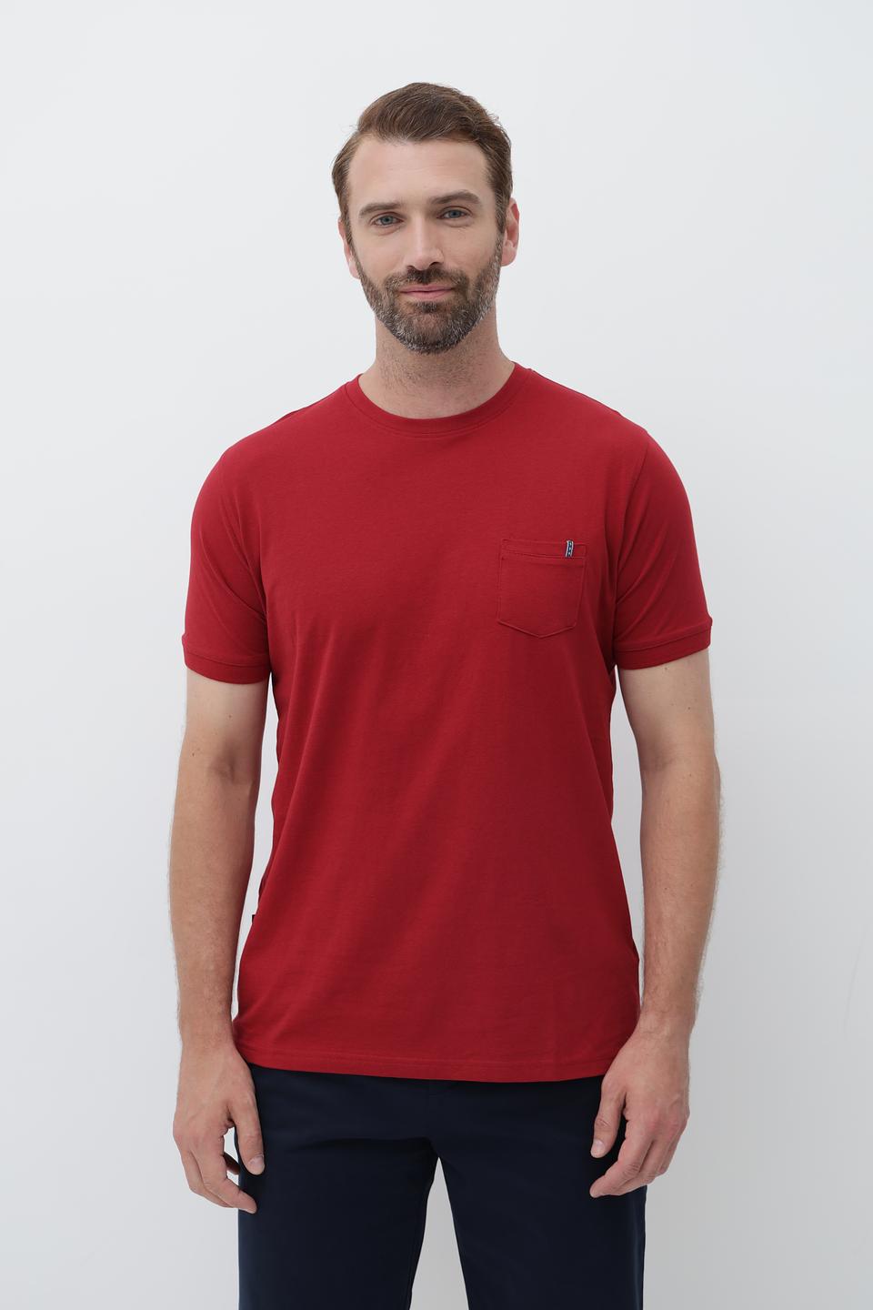 Футболка Sea Barrier с карманом бордовая