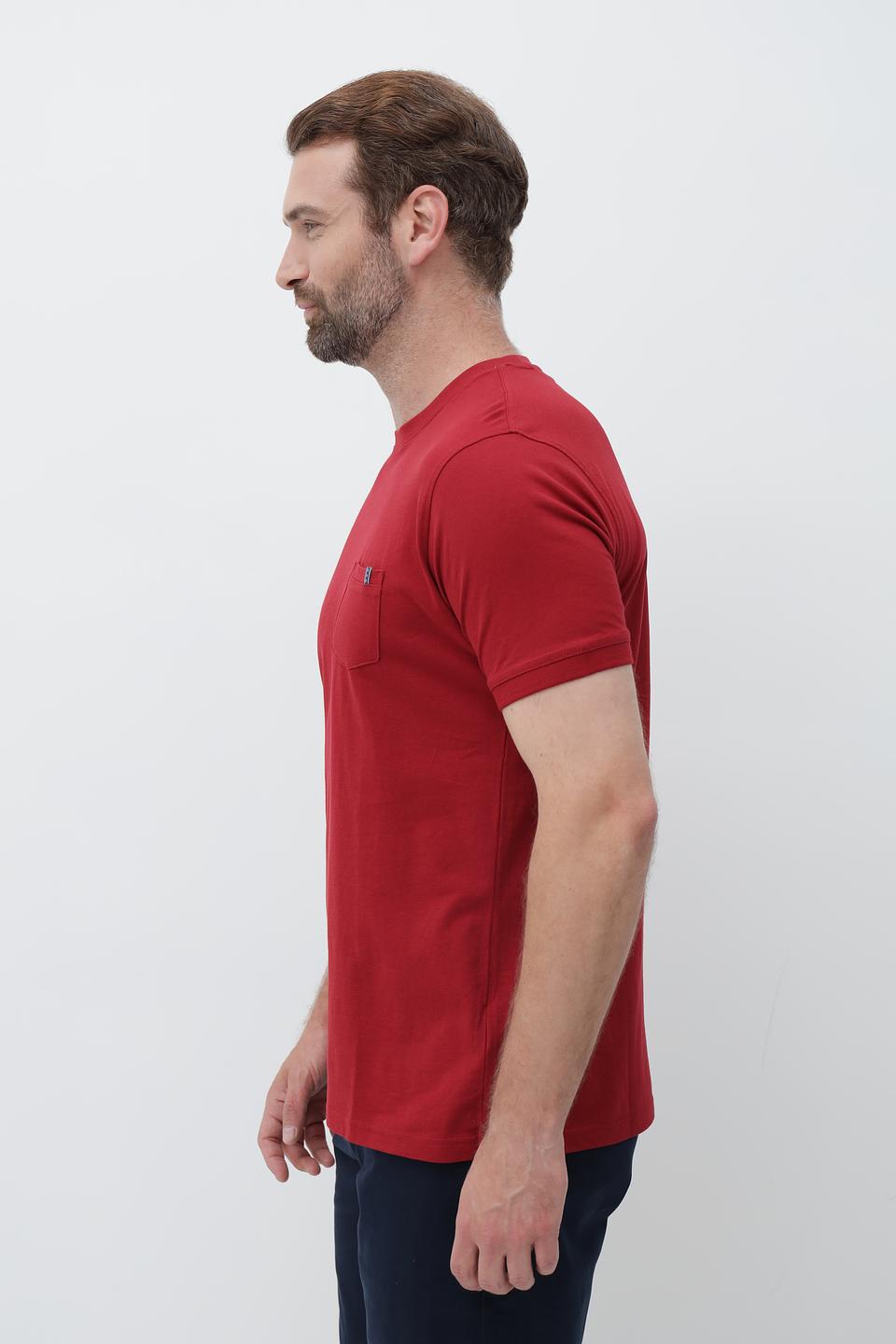 Футболка Sea Barrier с карманом бордовая