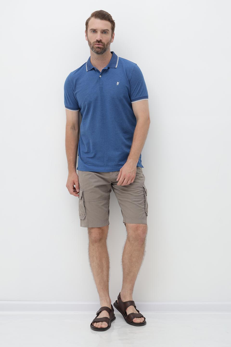 Поло Sea Barrier мужское синее с полоской