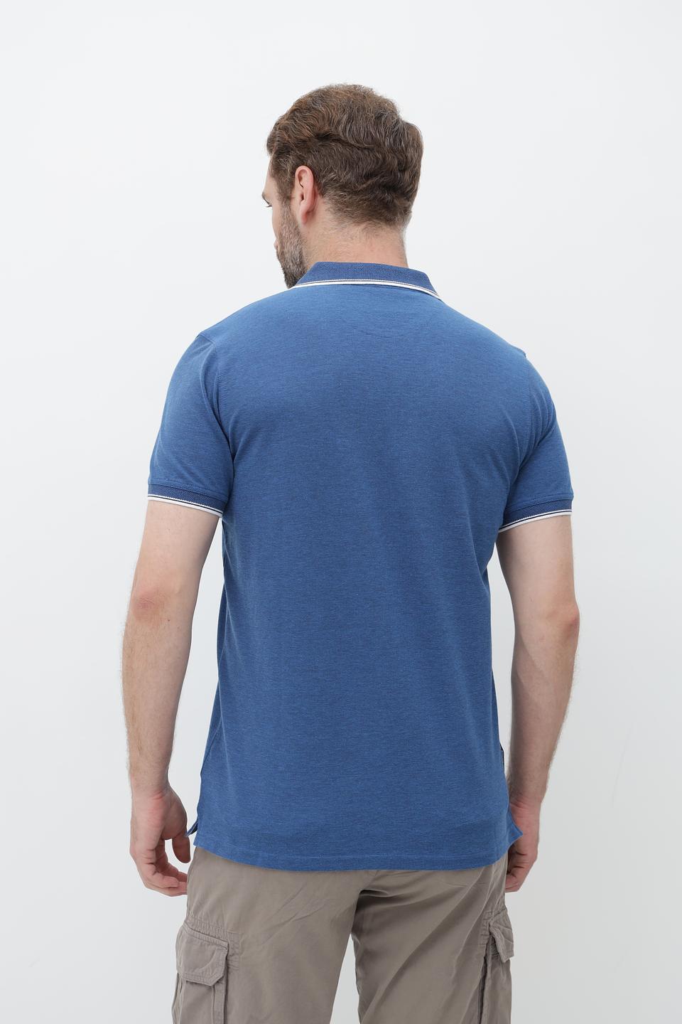 Поло Sea Barrier мужское синее с полоской