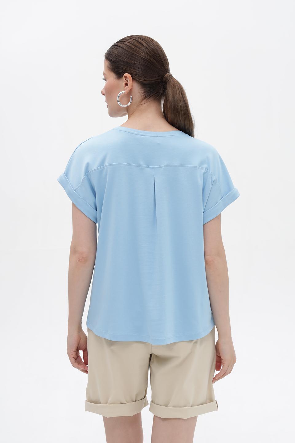 Футболка Monari голубая с рукавами 3/4