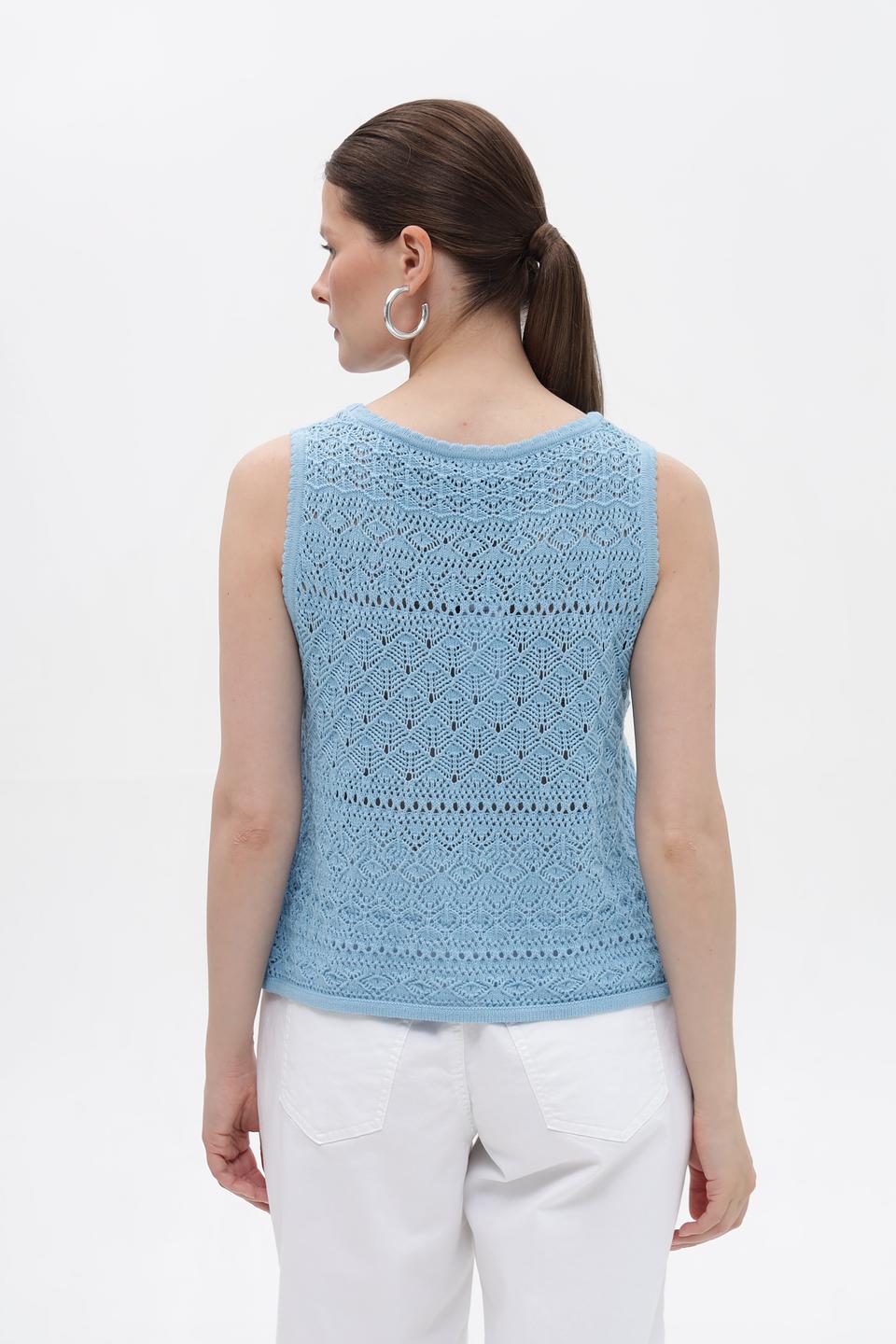 Топ Monari ажурный голубой