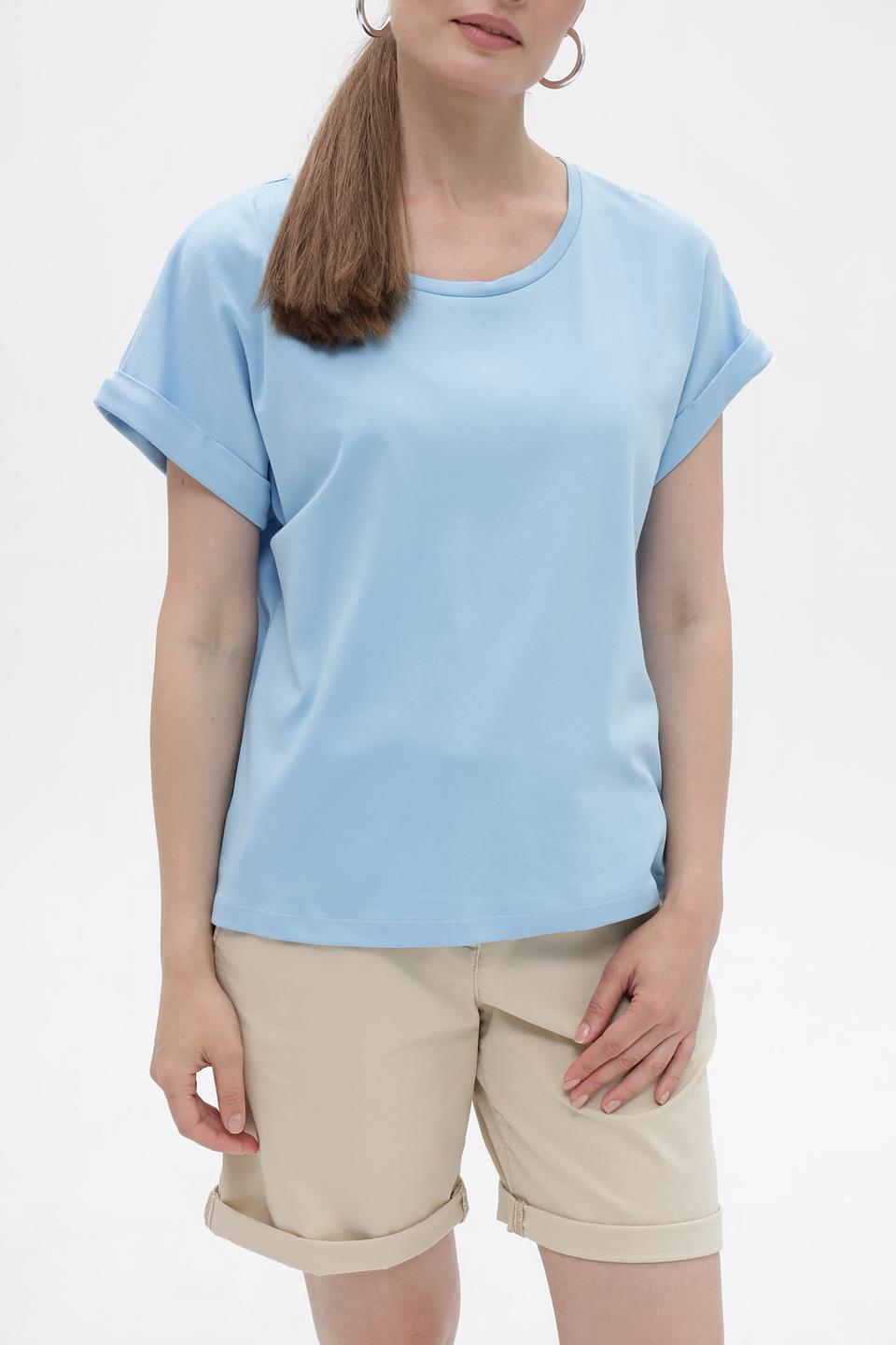 Футболка Monari голубая с рукавами 3/4