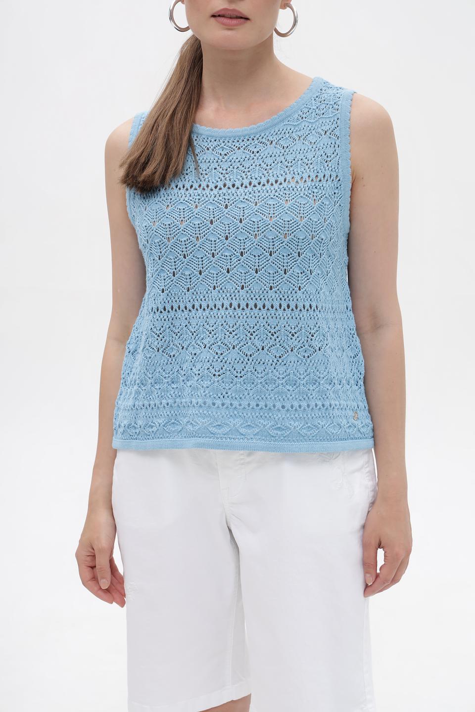 Топ Monari ажурный голубой