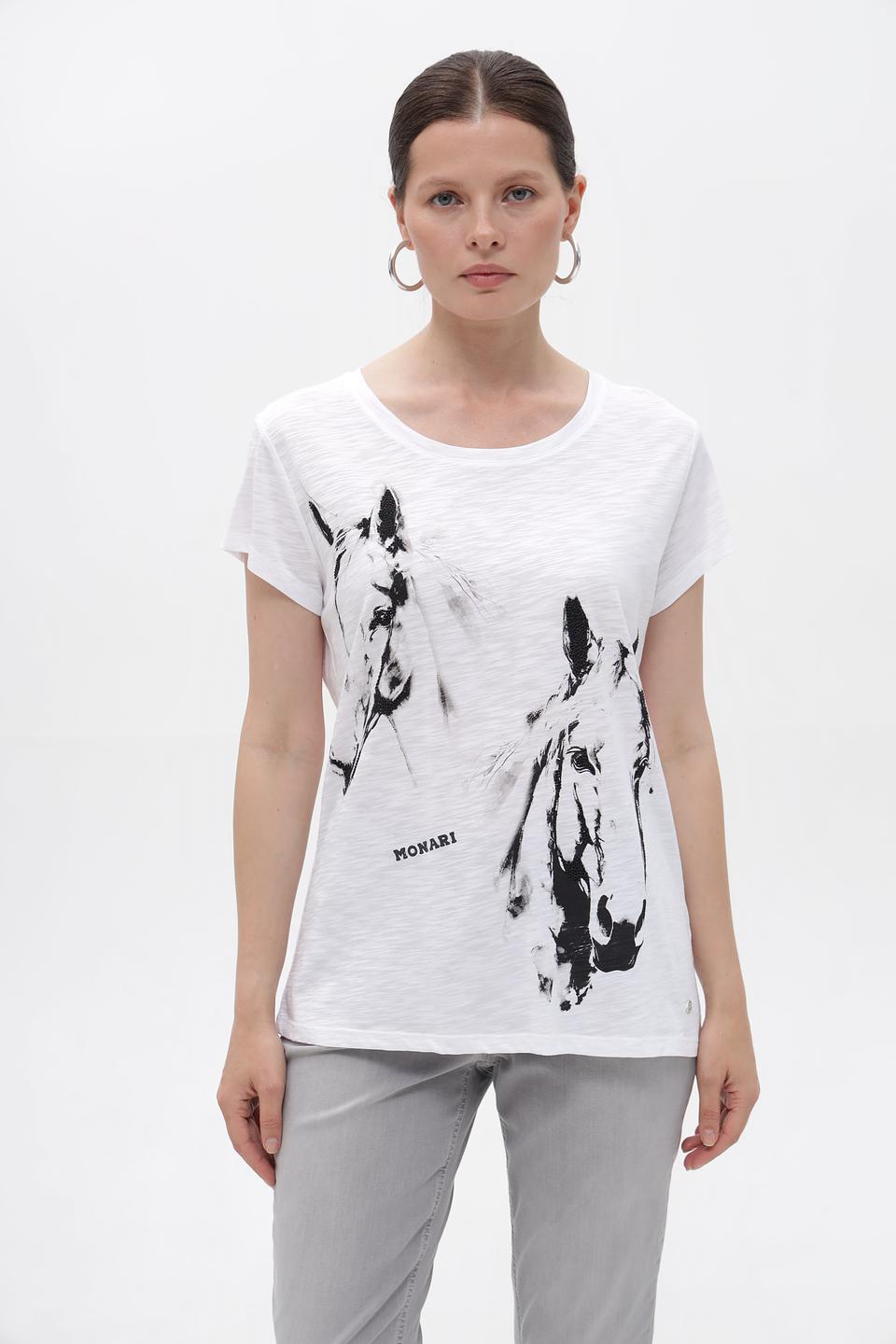 Футболка Monari с принтом лошадей