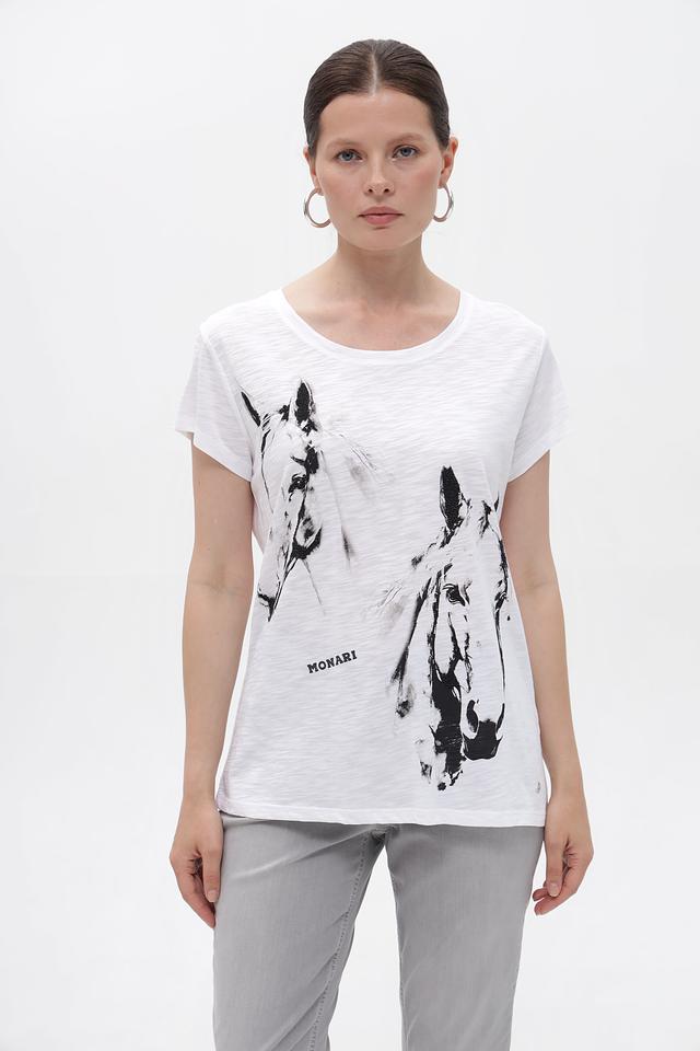 Футболка Monari с принтом лошадей