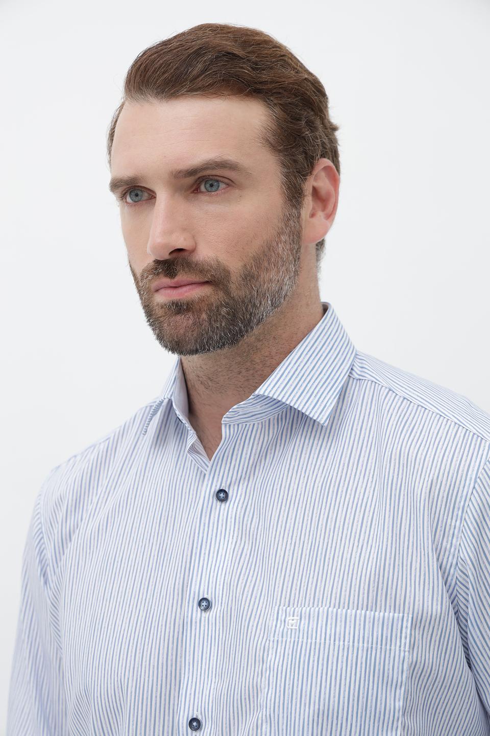 Рубашка Casa Moda в полоску голубую