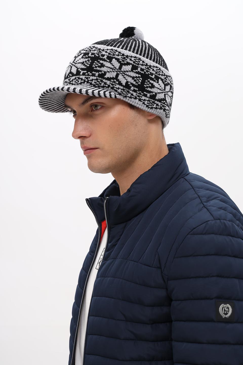 Бейсболка Marhatter вязаная чёрно-белая