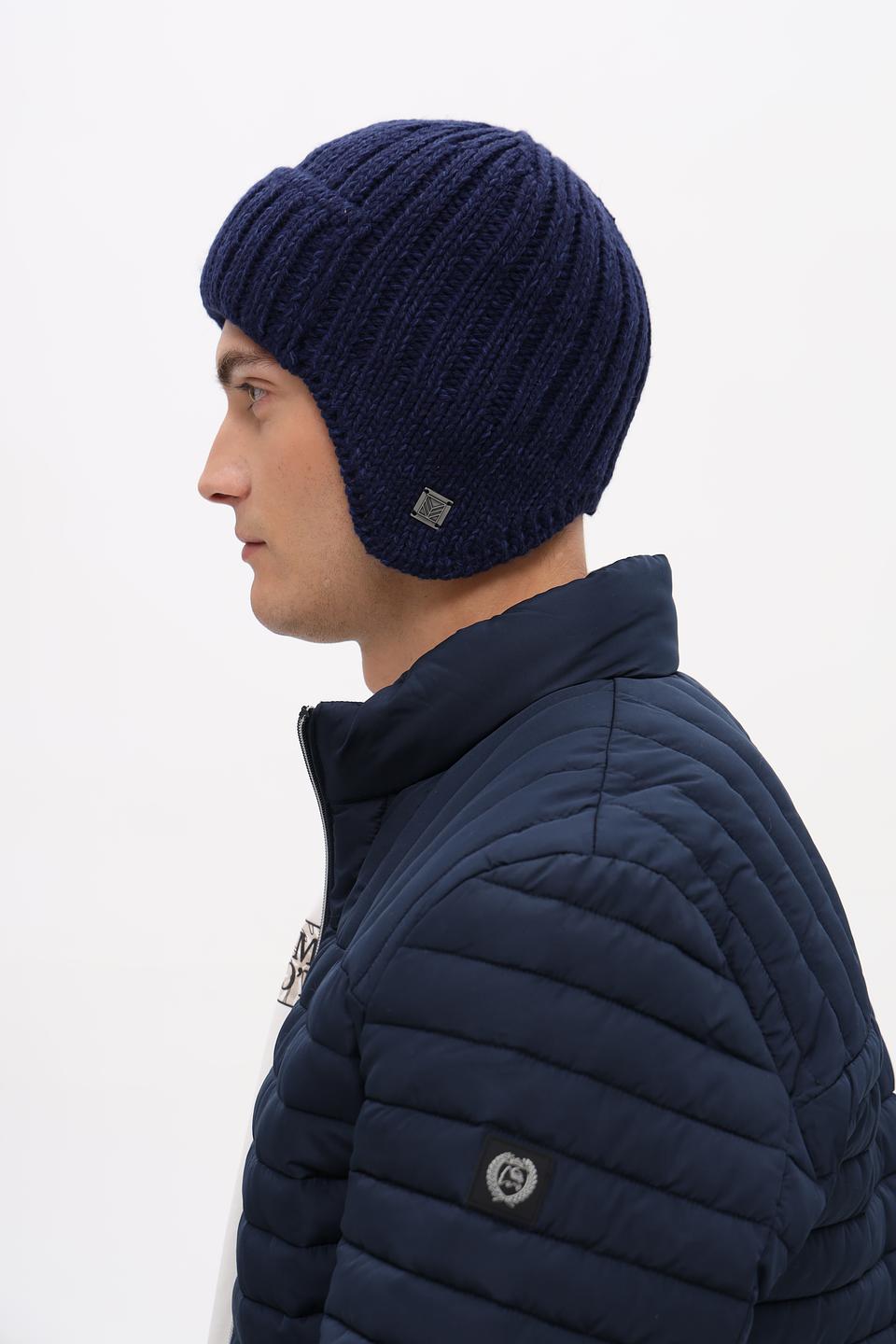 Шапка Marhatter мужская вязаная синяя