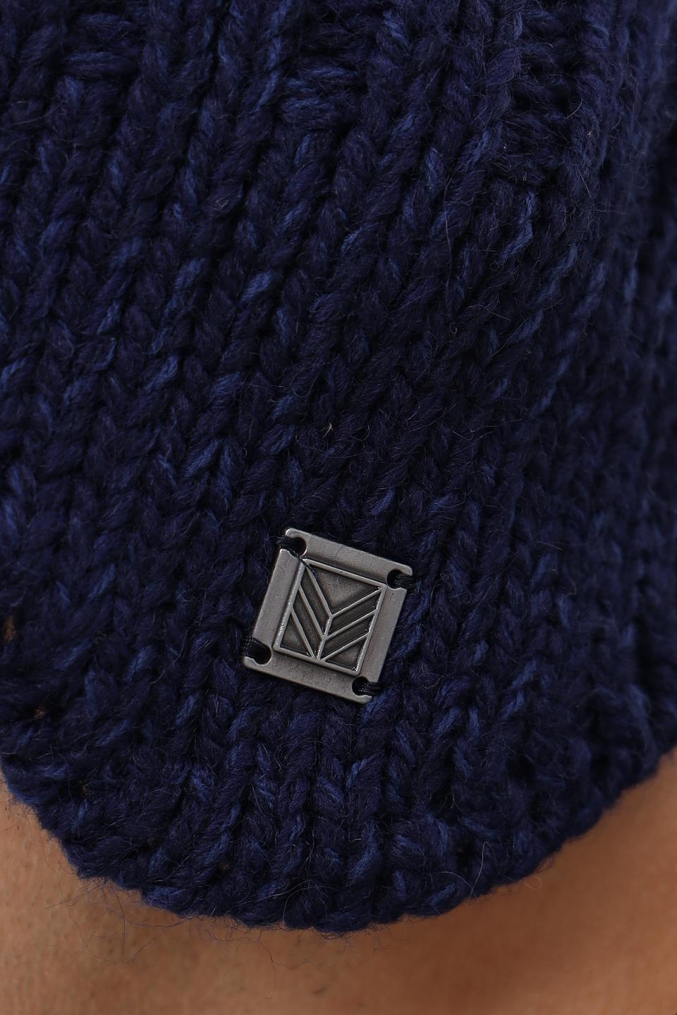 Шапка Marhatter мужская вязаная синяя