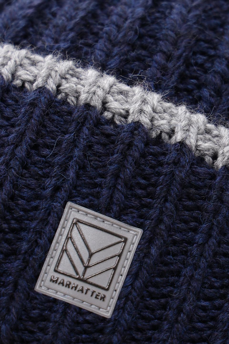 Шапка Marhatter вязаная синяя