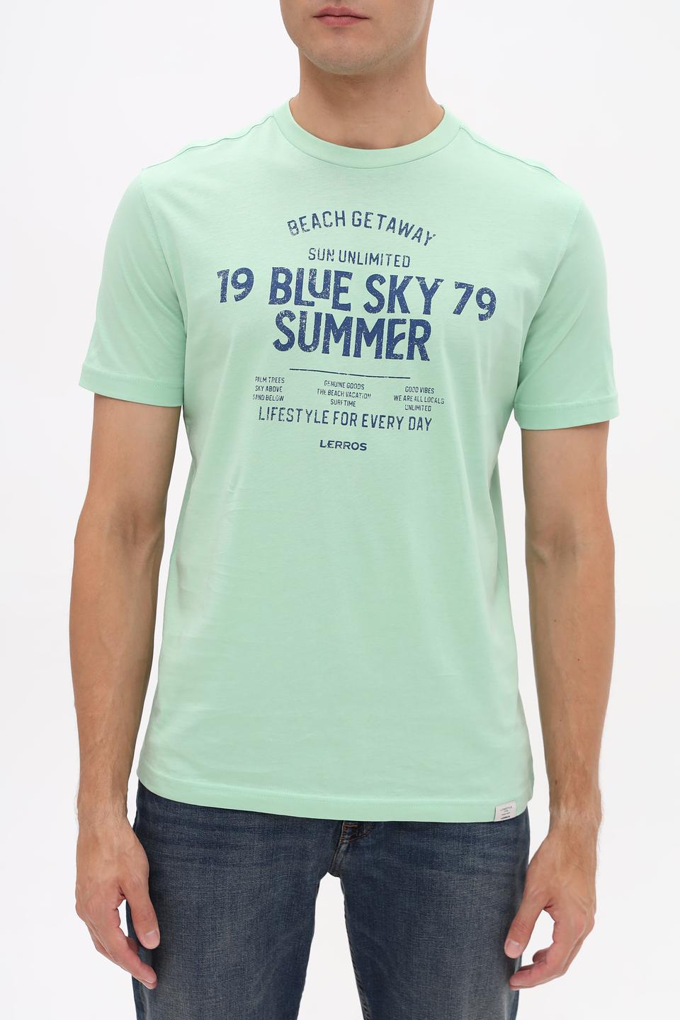 Футболка Lerros мятная с принтом
