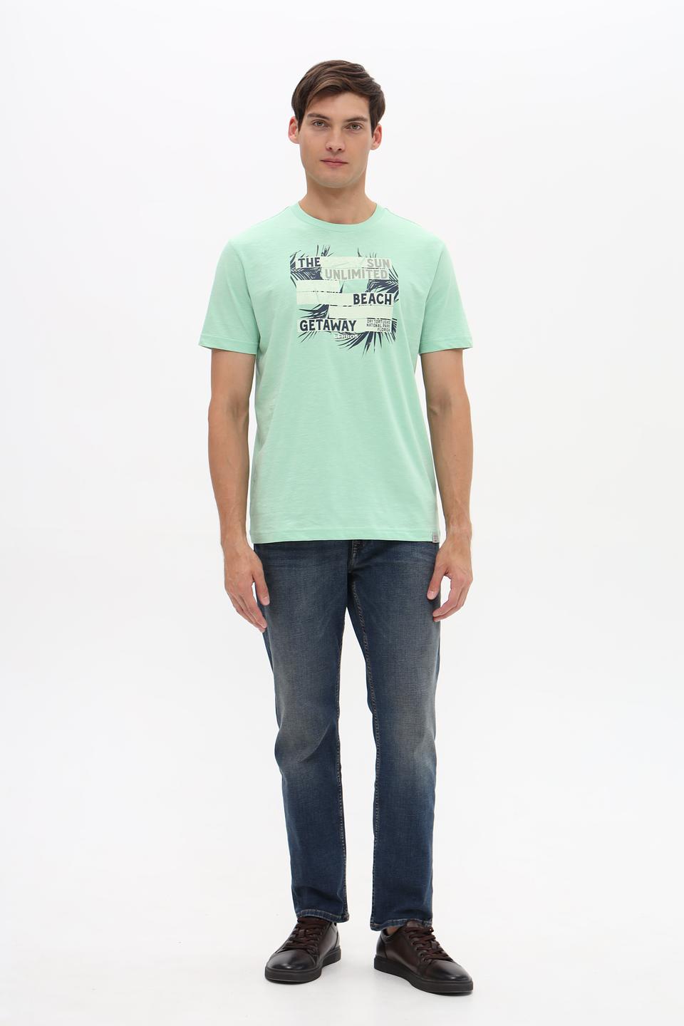 Футболка Lerros мятная с принтом