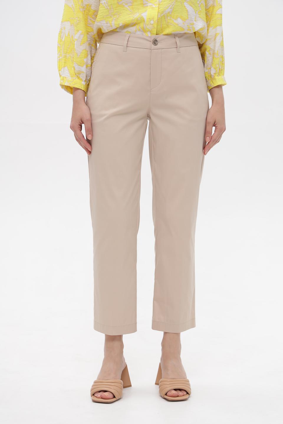 Брюки Anna Montana прямого кроя бежевые