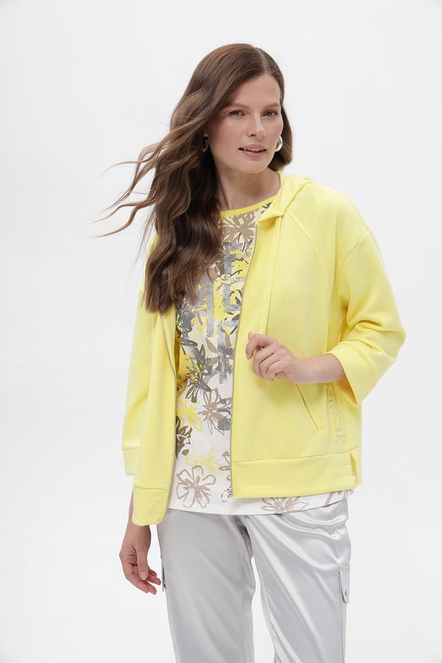 Жакет Lebek на молнии жёлтый