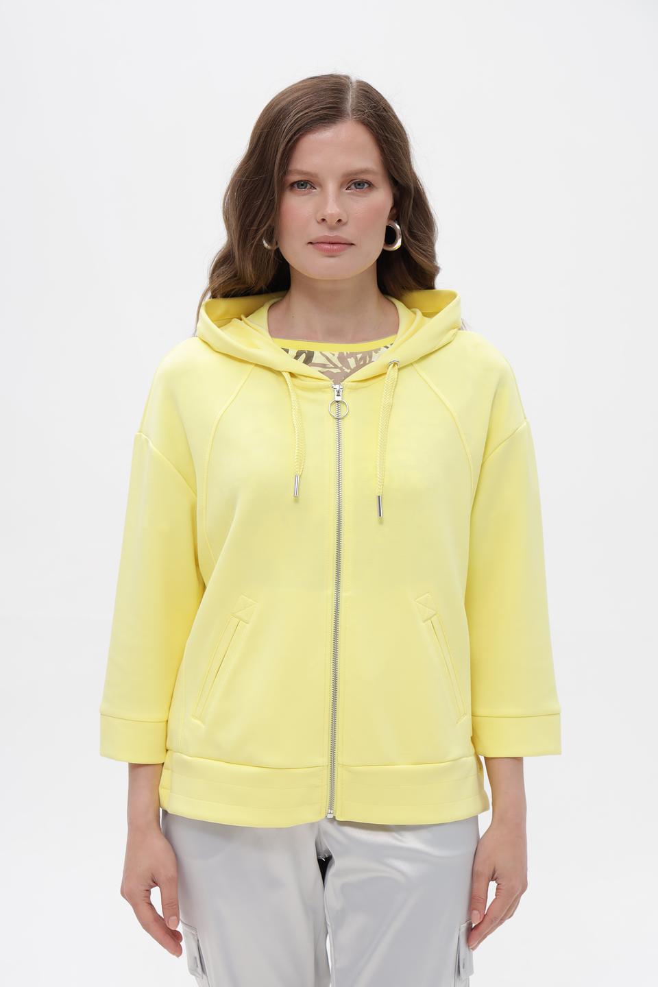 Жакет Lebek на молнии жёлтый