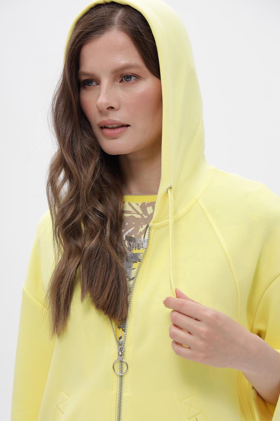 Жакет Lebek на молнии жёлтый