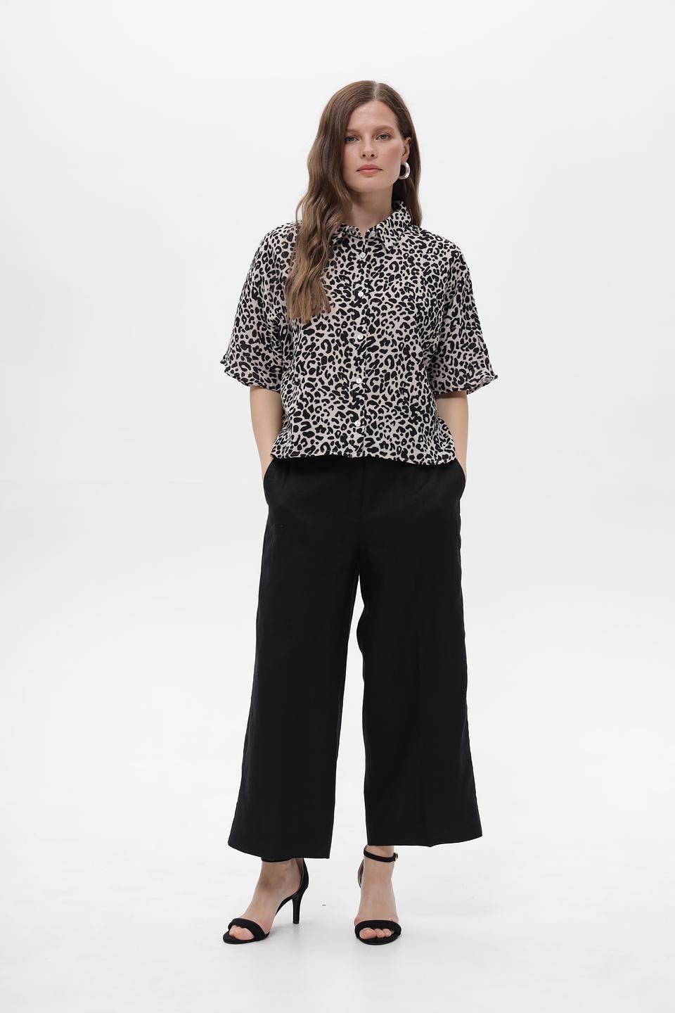 Брюки палаццо Taifun чёрные