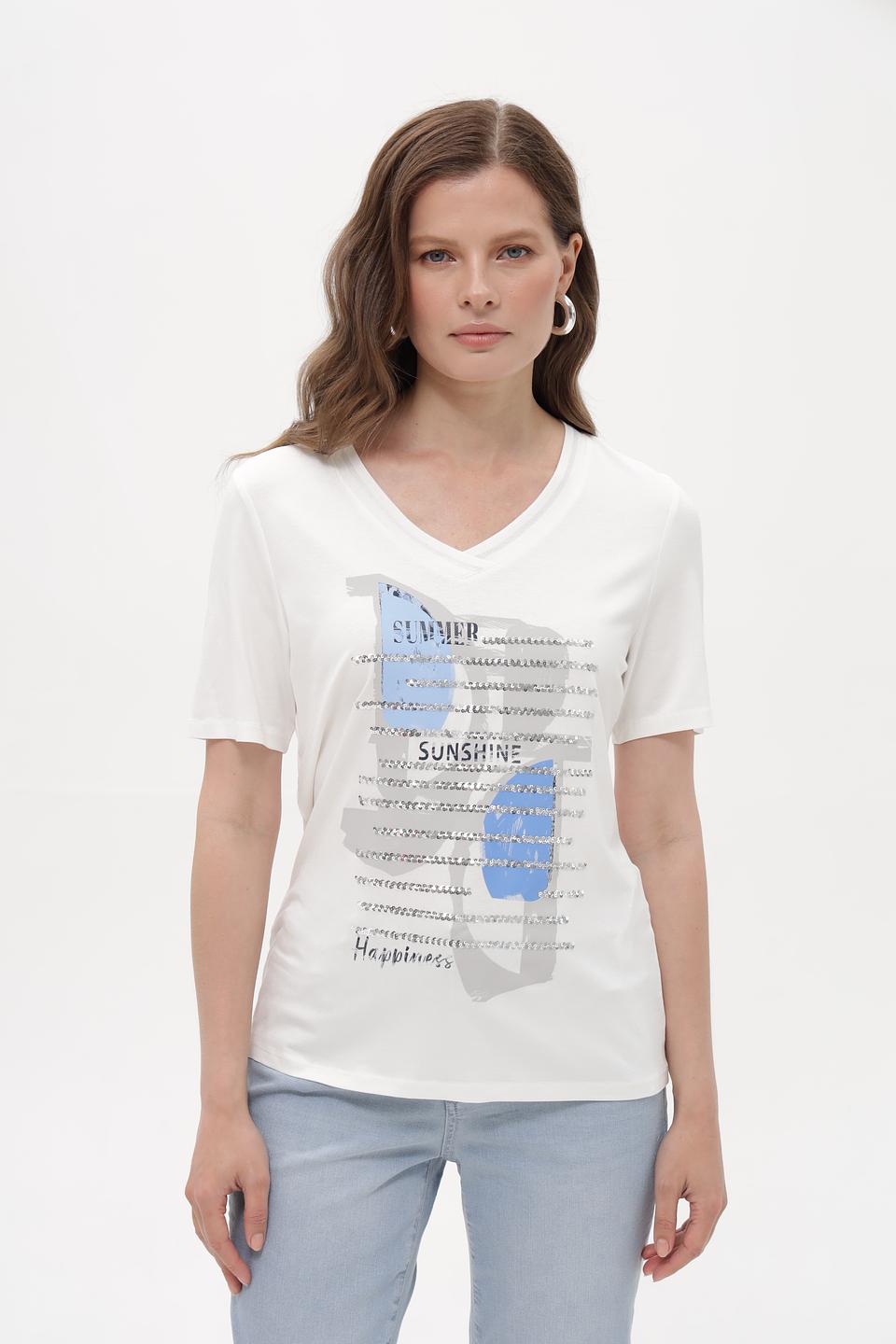 Футболка Lebek с принтом