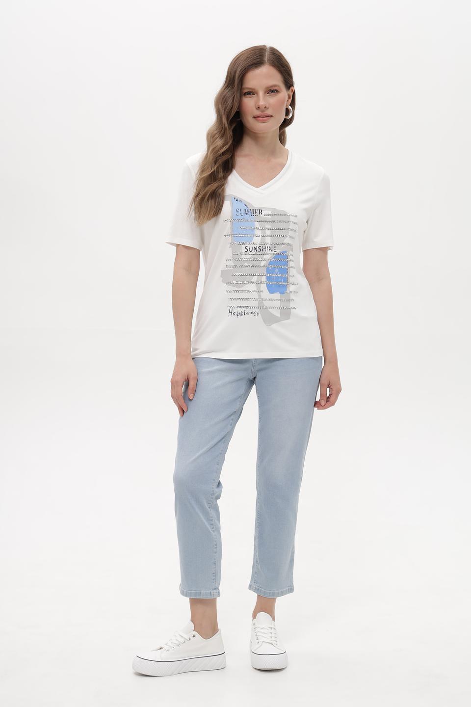 Джинсы Lebek голубые с потертостями