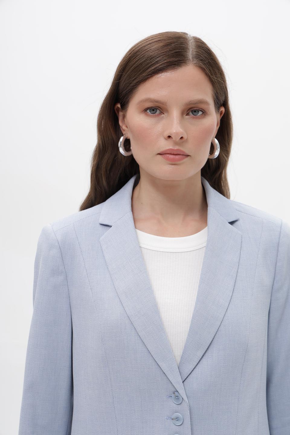 Жакет Bianca приталенный голубой