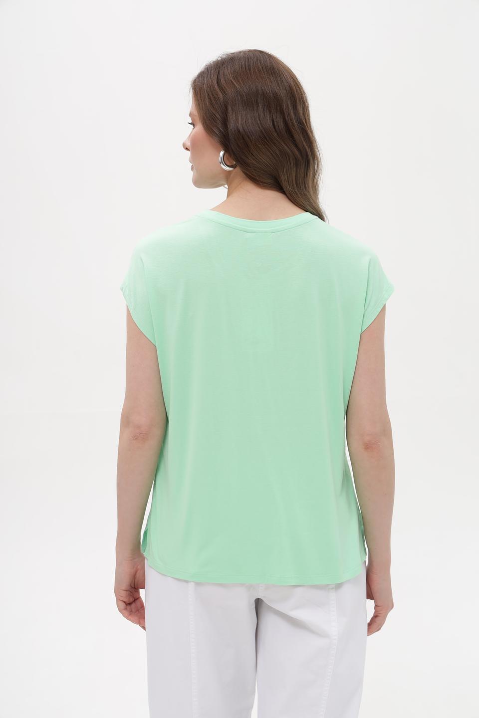 Блуза Lebek мятная с декором