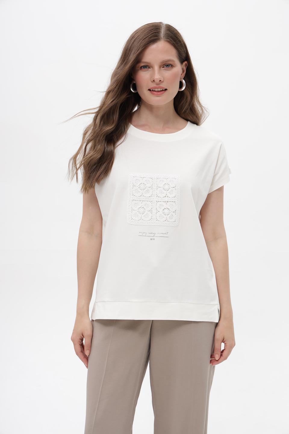 Футболка Bianca с принтом белый