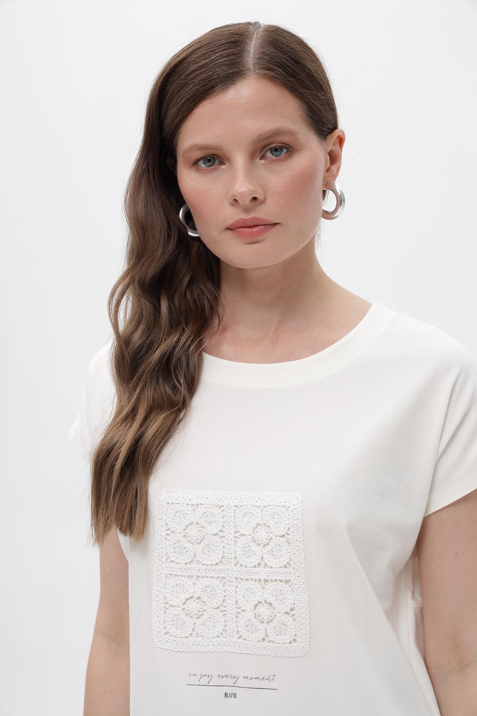 Футболка Bianca с принтом белый