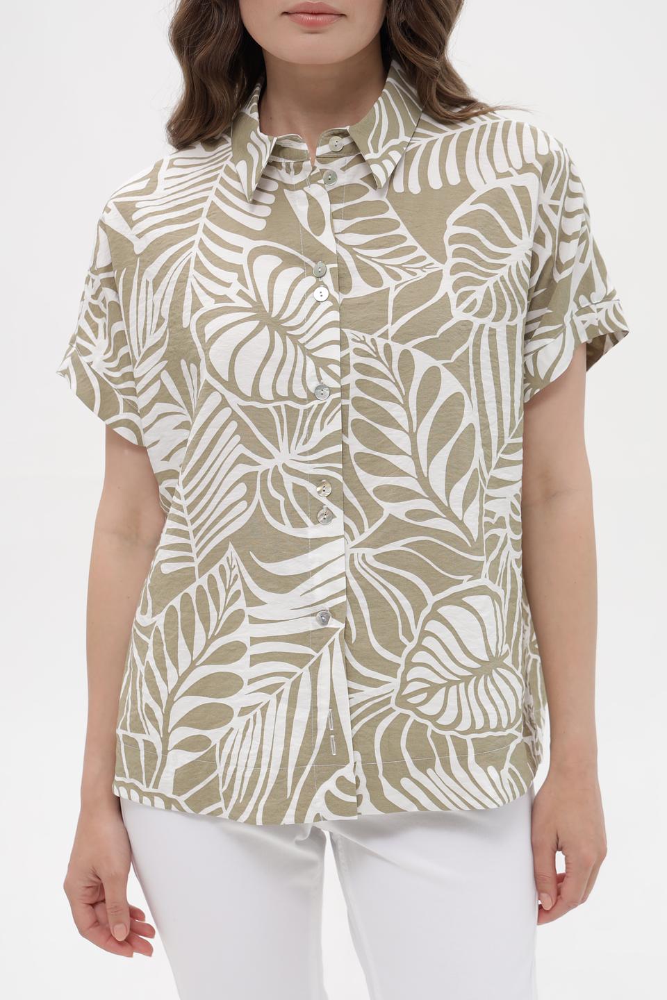 Блуза Bianca с тропическим принтом