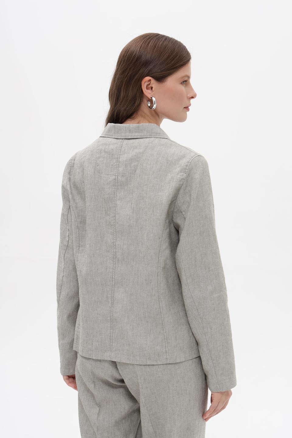 Жакет Bianca серый льняной