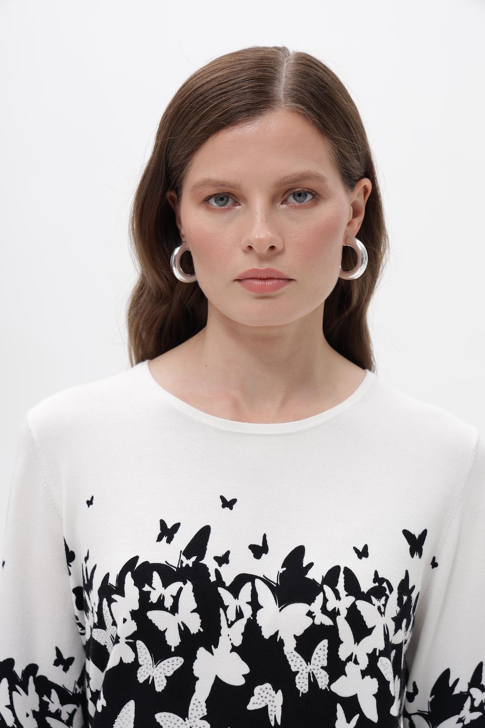 Пуловер Just Valeri с бабочками чёрный