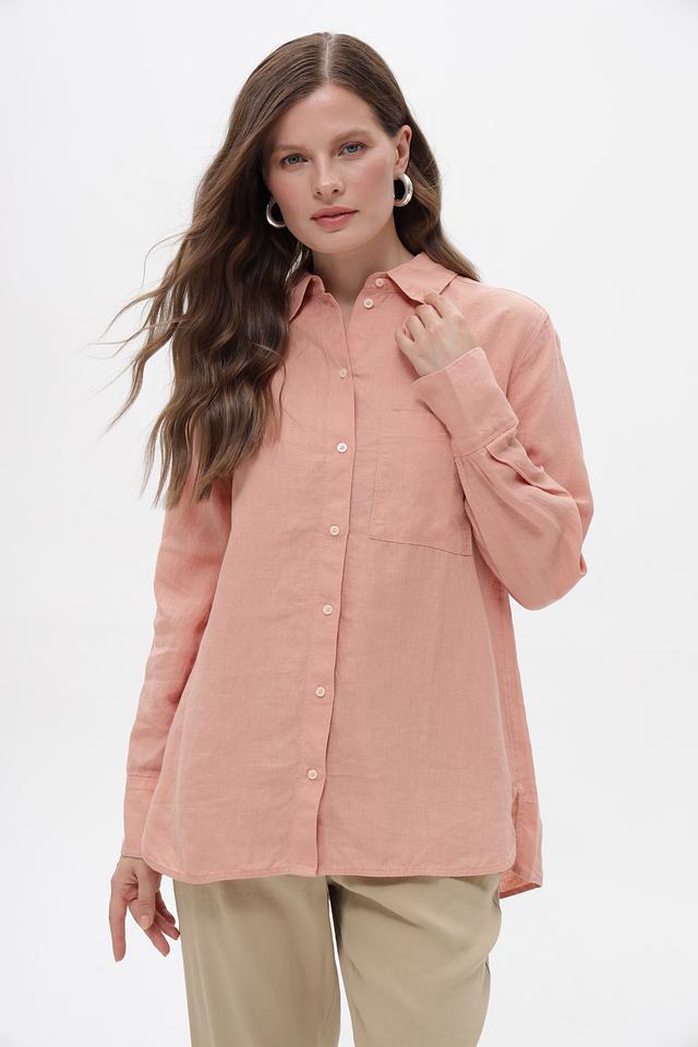 Блуза Marc O Polo из льна персикового цвета