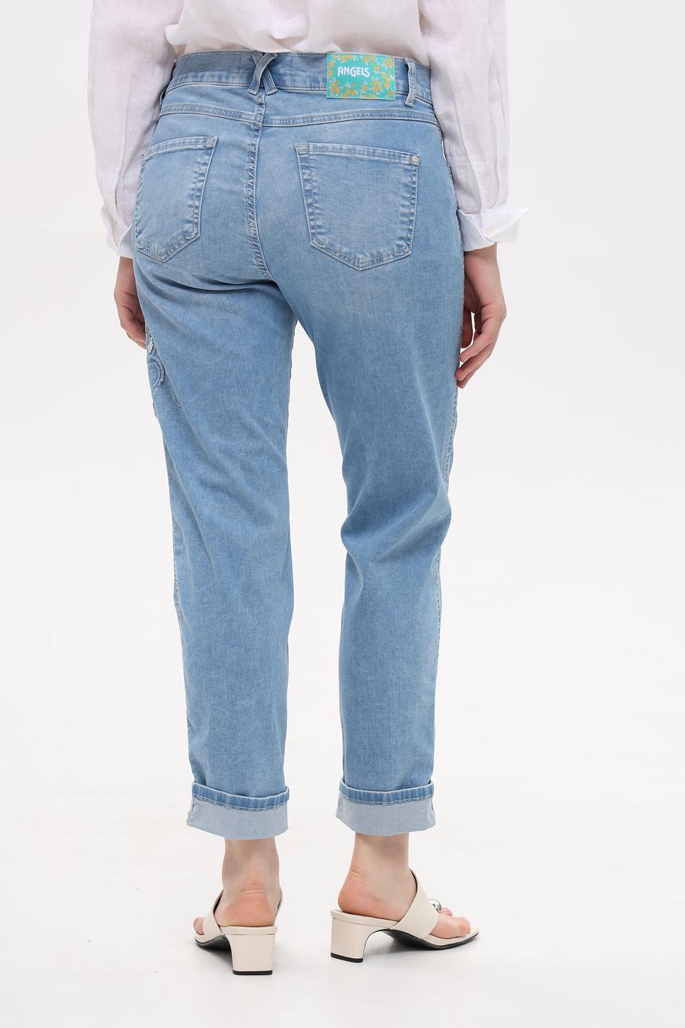 Джинсы Angels с бабочками голубые