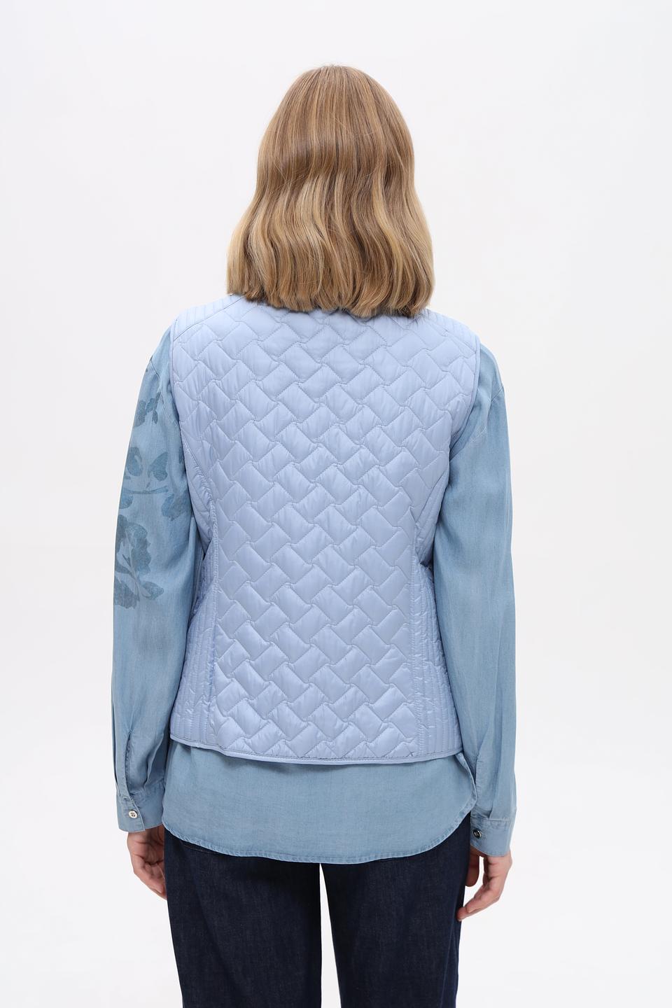 Жилет Lebek стеганый голубой