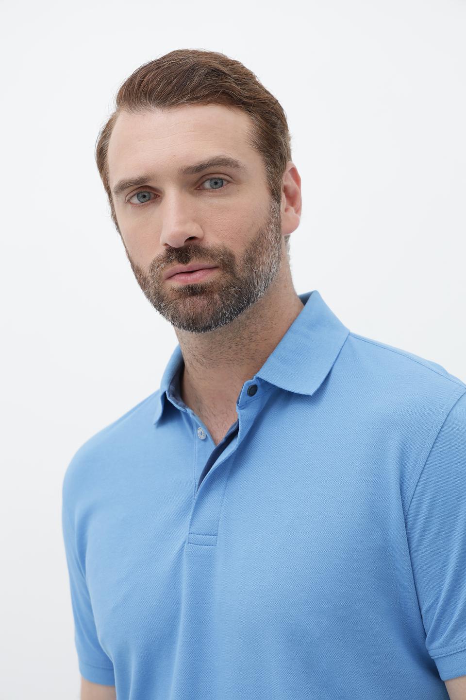 Поло Sea Barrier голубое