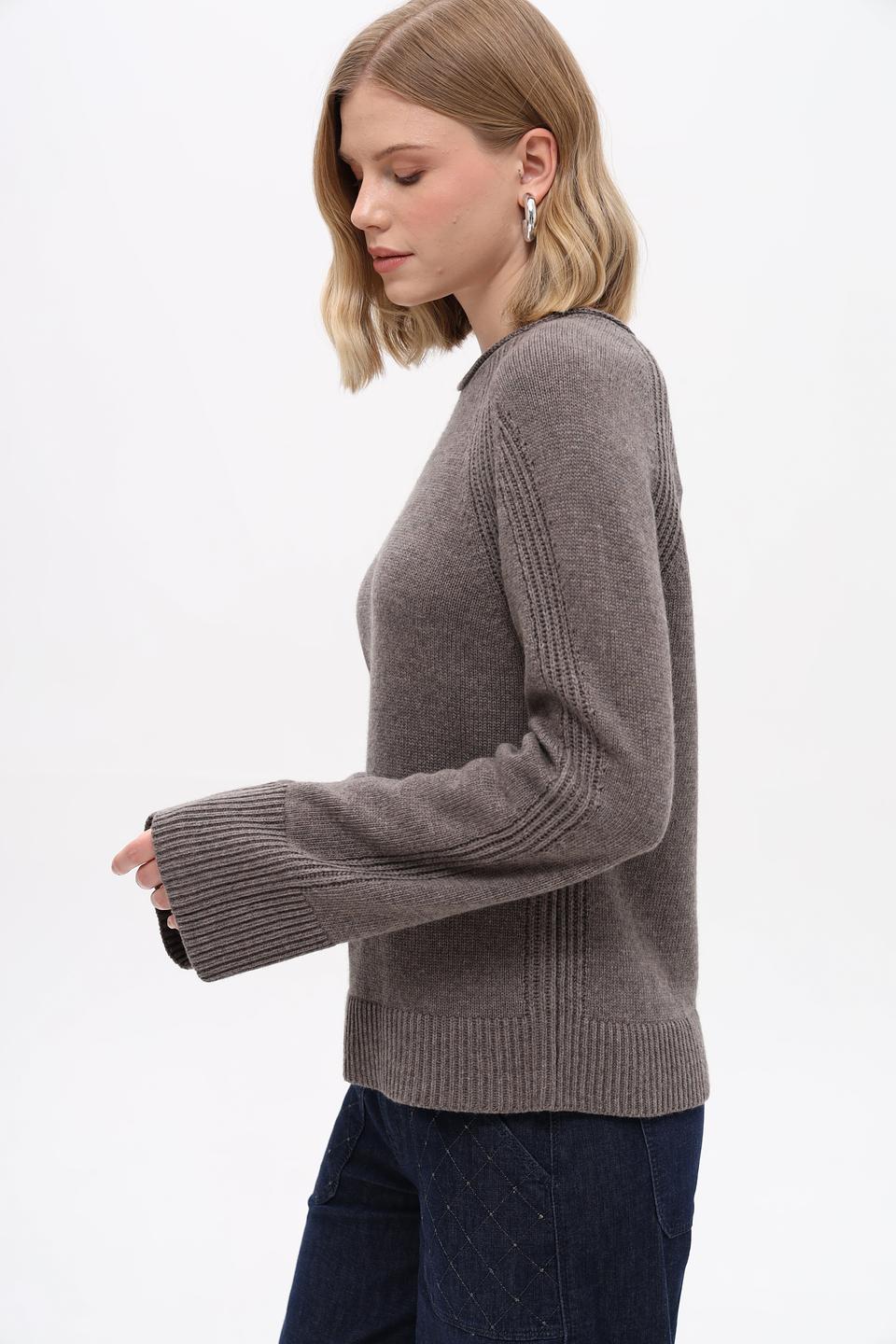 Пуловер Pezzo женский серо-коричневый