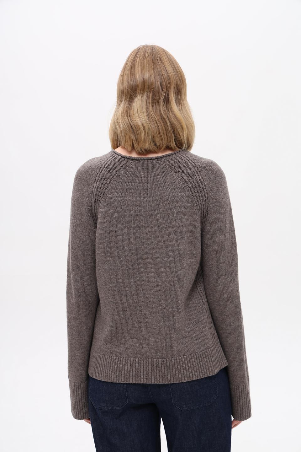 Пуловер Pezzo женский серо-коричневый