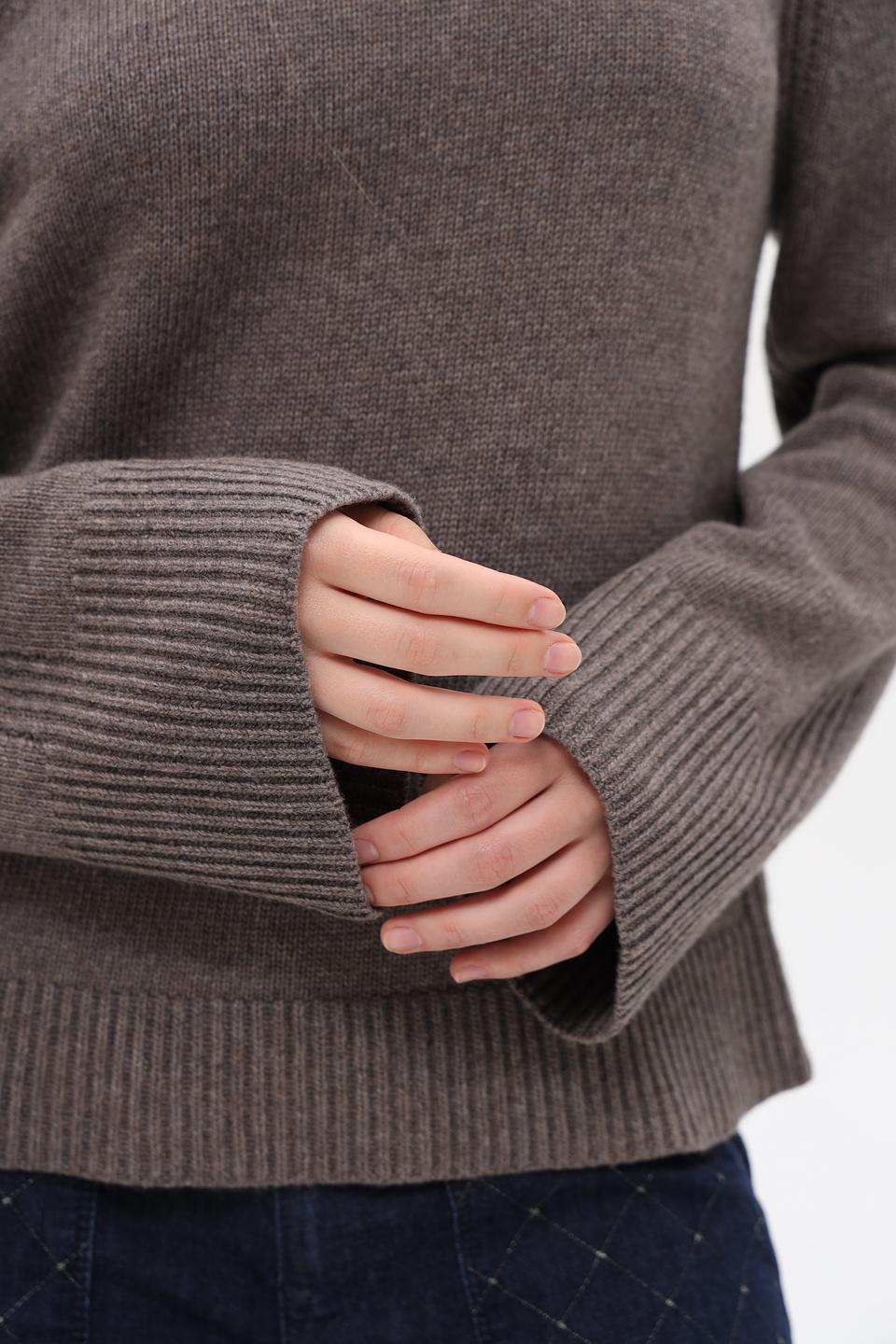 Пуловер Pezzo женский серо-коричневый