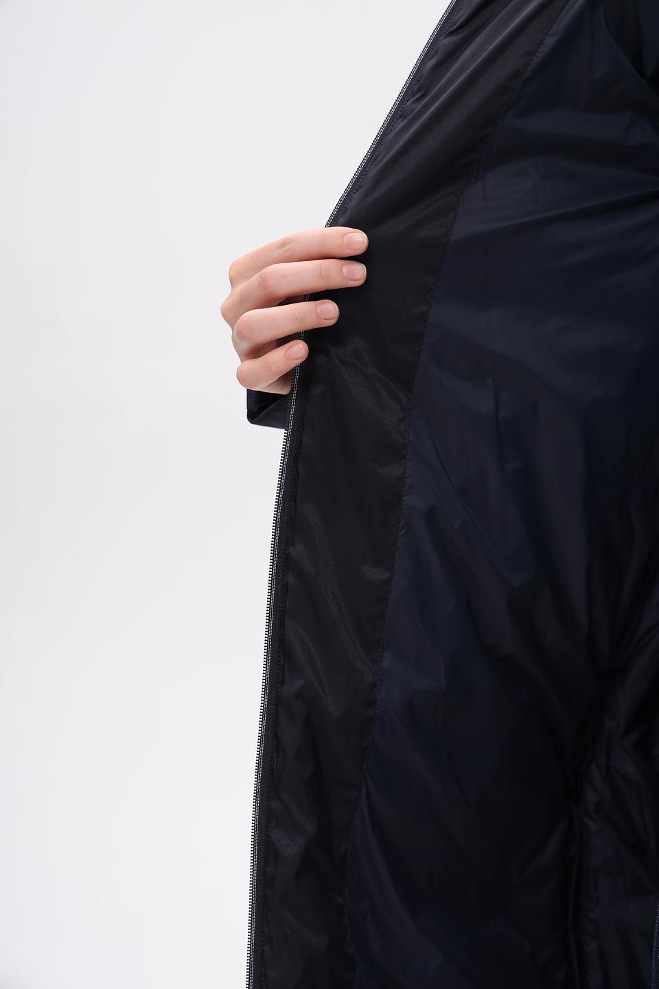 Пальто стеганое Pezzo темно-синее