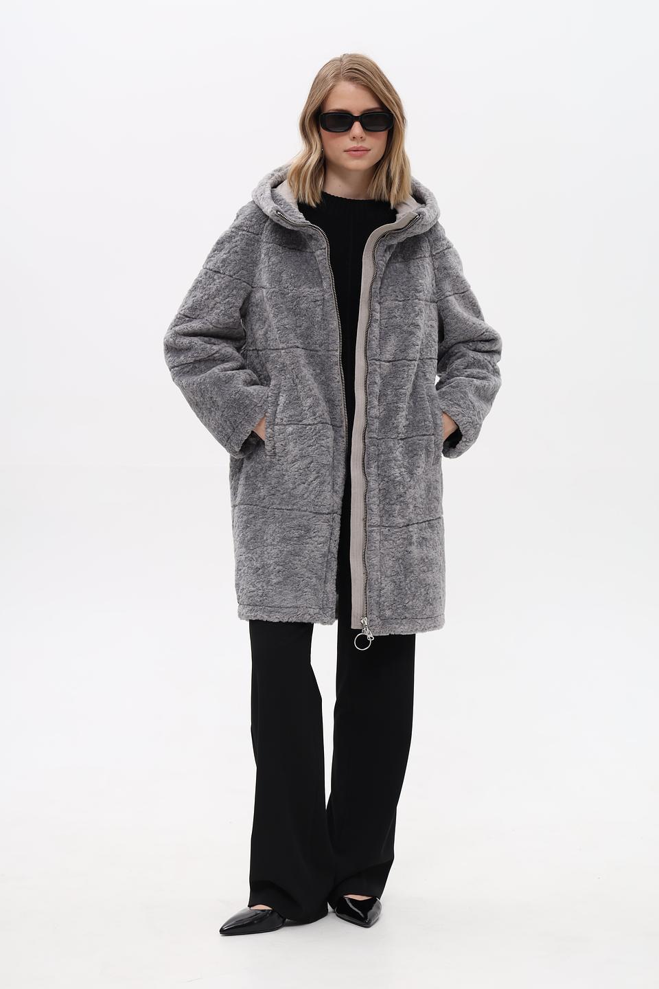 Шуба Electra style серая