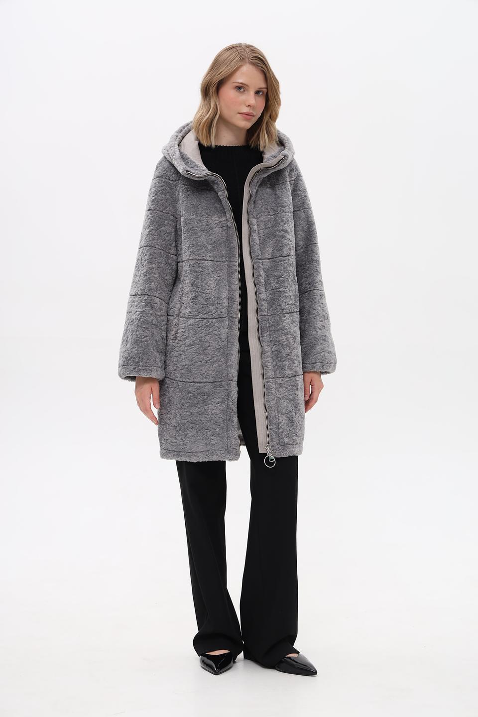 Шуба Electra style серая